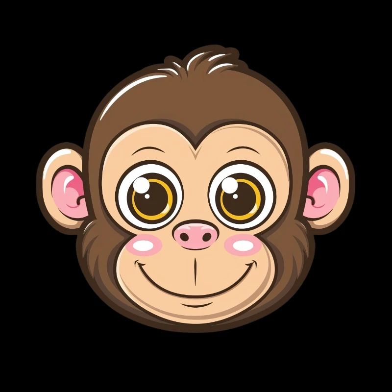 Niedlicher Affe Große Augen Lächeln