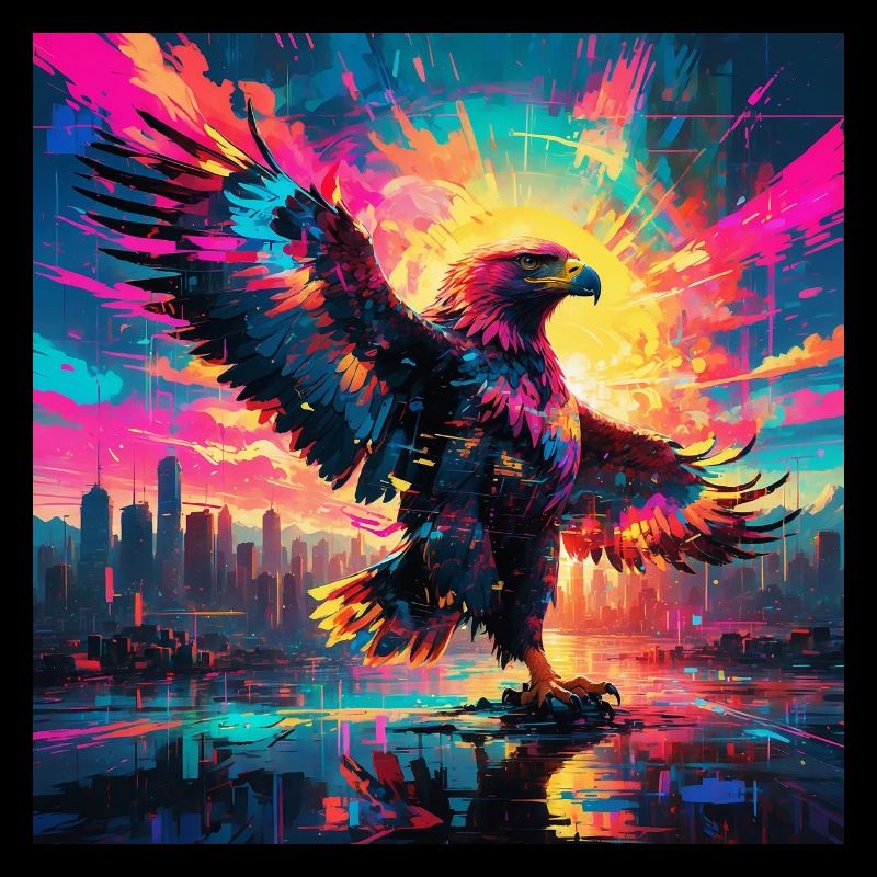 Neon golden eagle