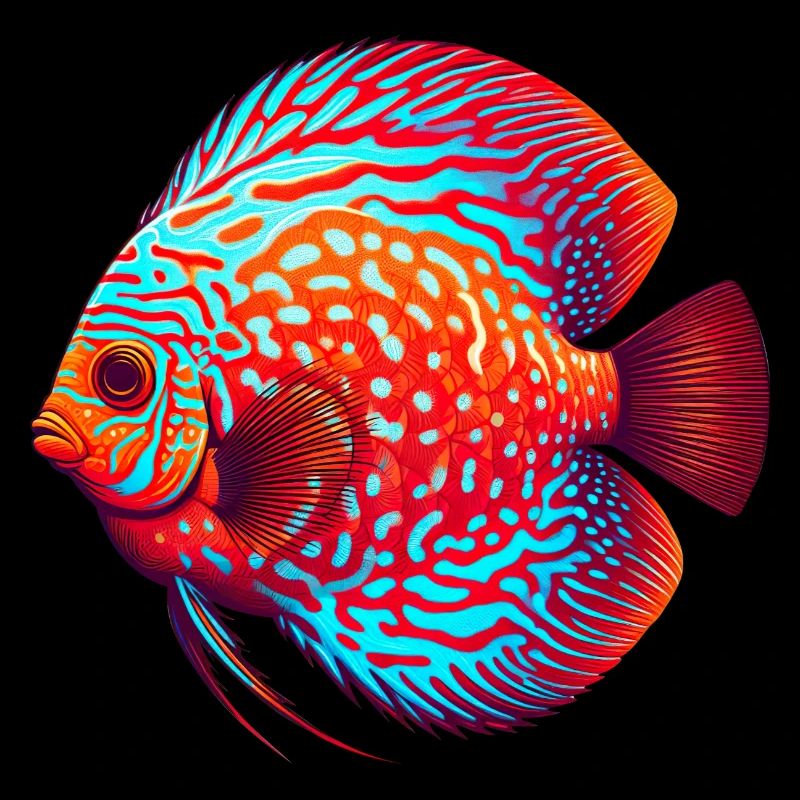 Discus cichlidé rouge