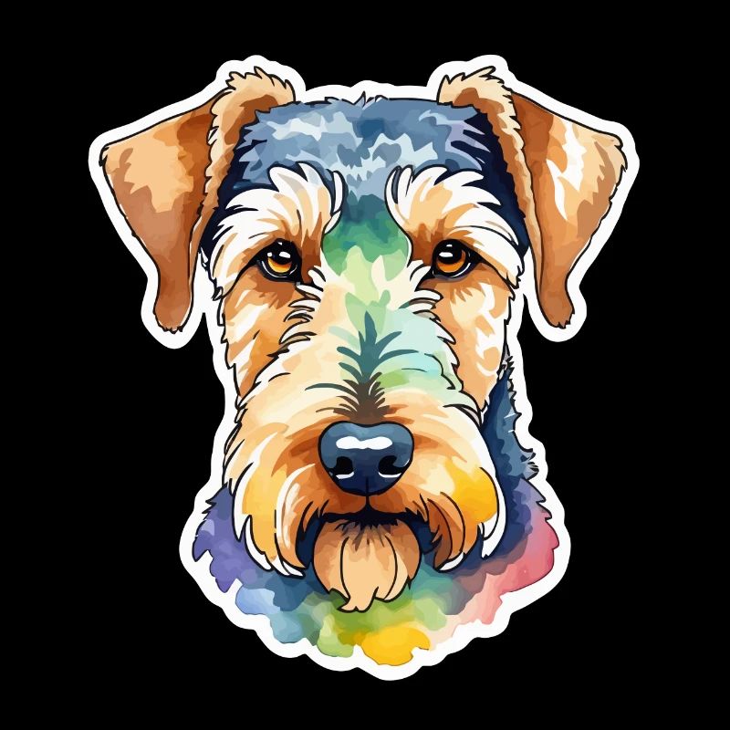 Airedale Terrier Aquarelle