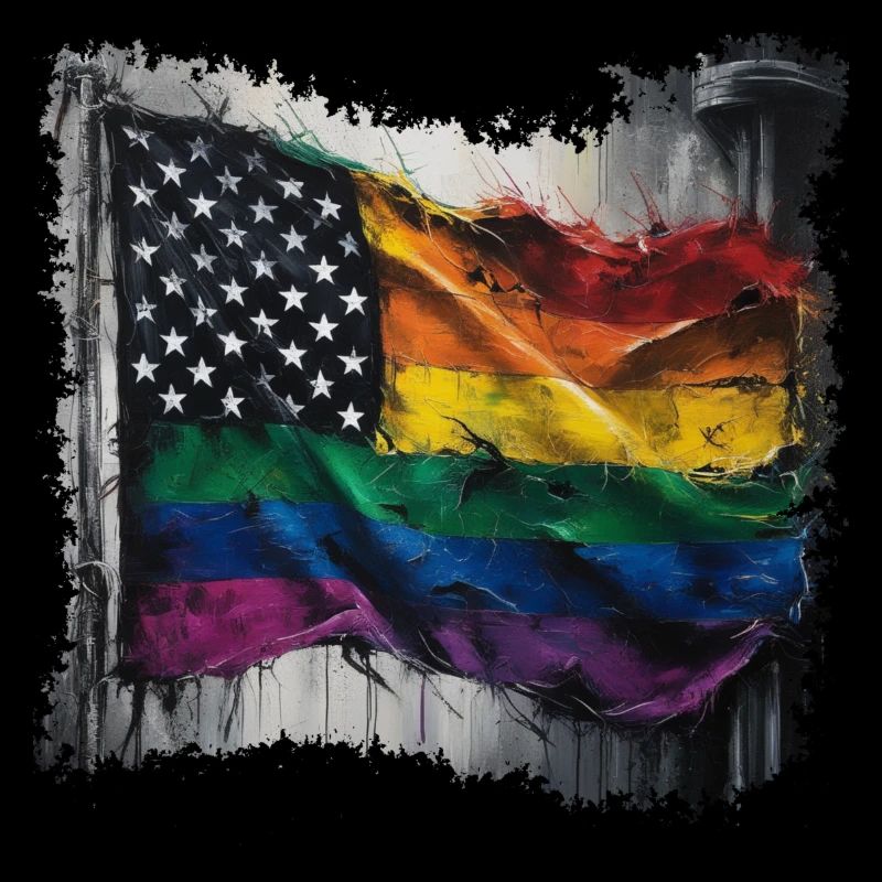 pride american rainbow flag