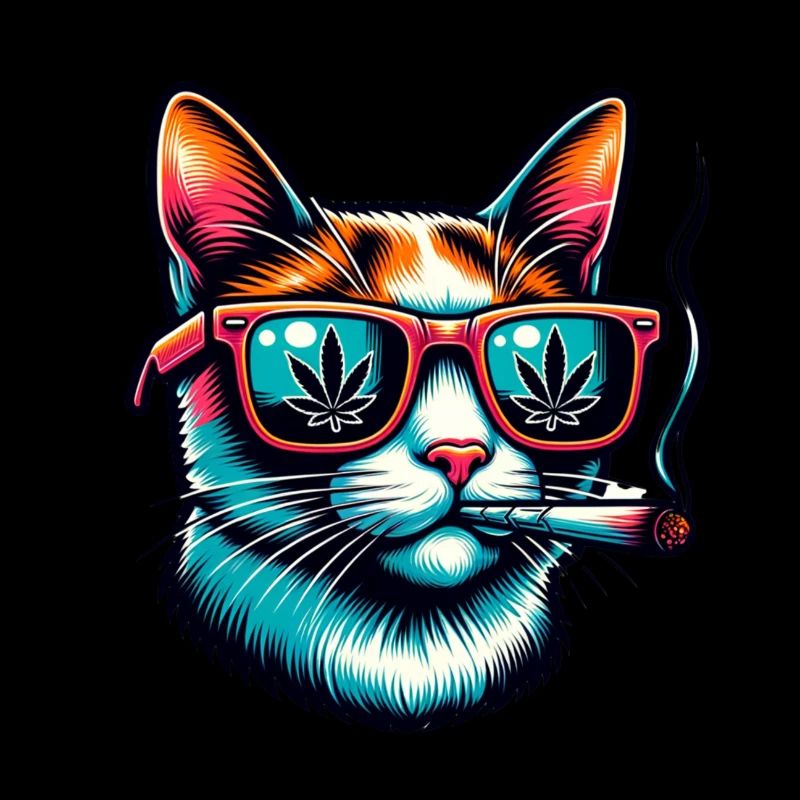 funny cat with joint