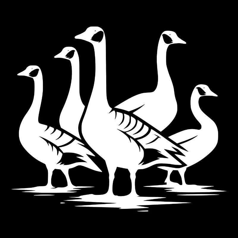 Ein Schwarm hübscher Wildgänse