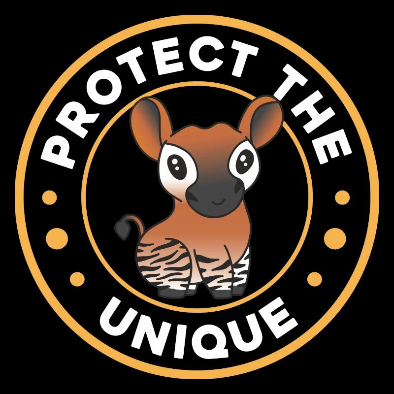 protéger l’unique Design pour un amoureux de l’okapi