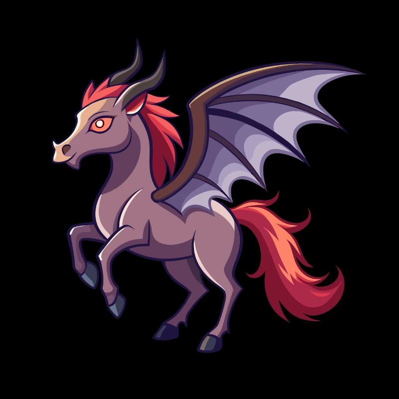 Cheval démoniaque - Vilain et mignon