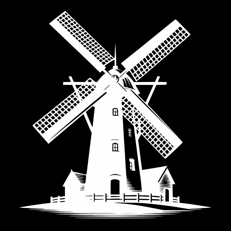 Dutch Wheat Windmill for Grain Flour