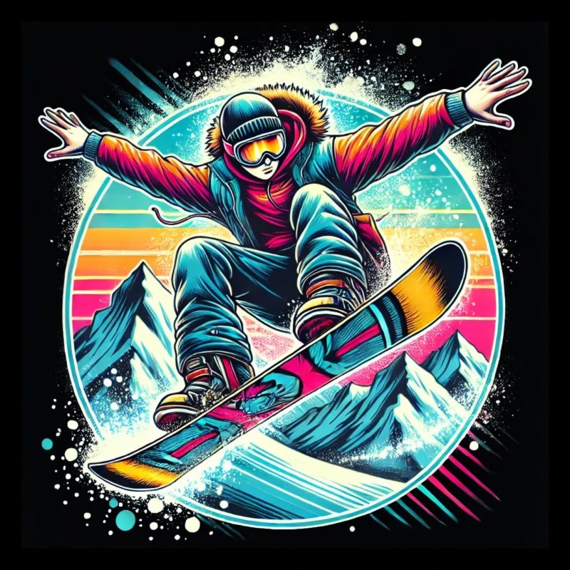 Saut en planche à neige