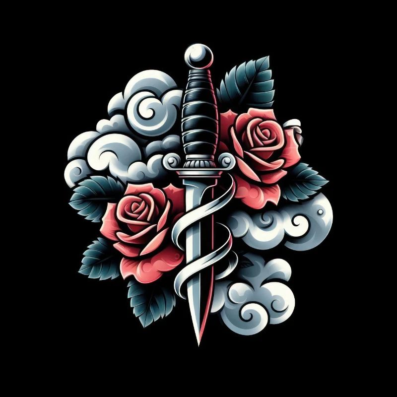 Rose et poignard