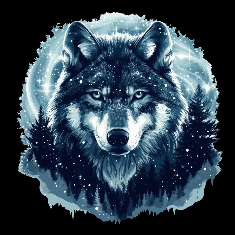 Forêt d’hiver des loups