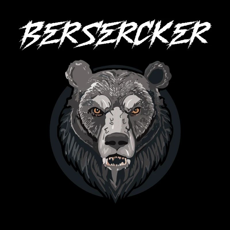 Berserker Bär Krieger Odin Runen Nordischer Kompas