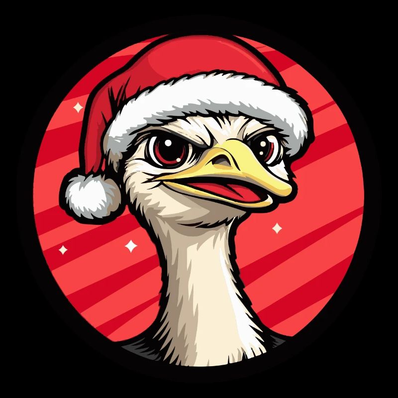 Strauß Weihnachten Tier