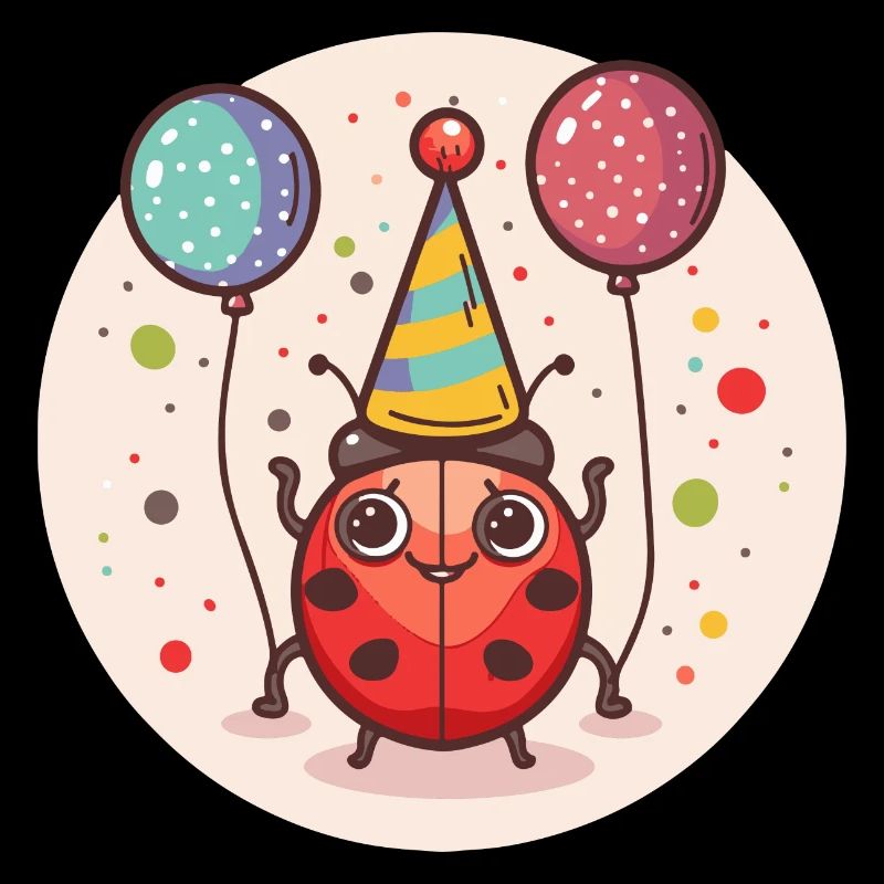 Marienkäfer Geburtstag Comic