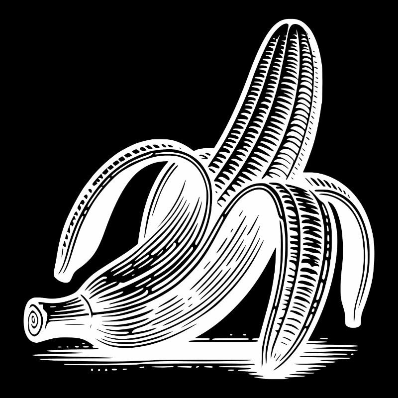 Striptease banane dessin style d’encre
