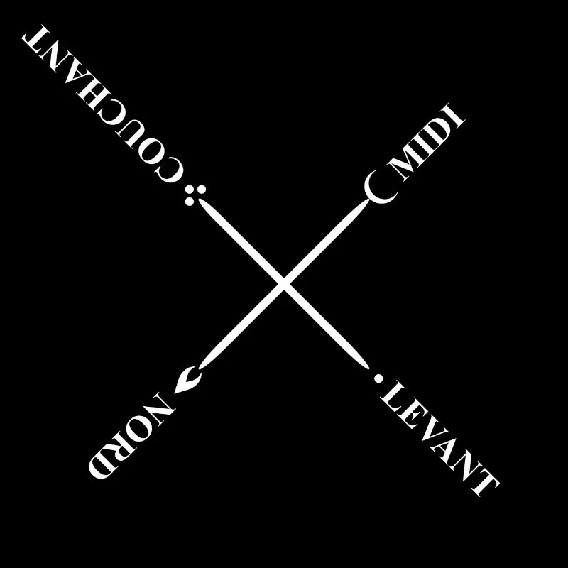 Compass rose from the quarries under Paris