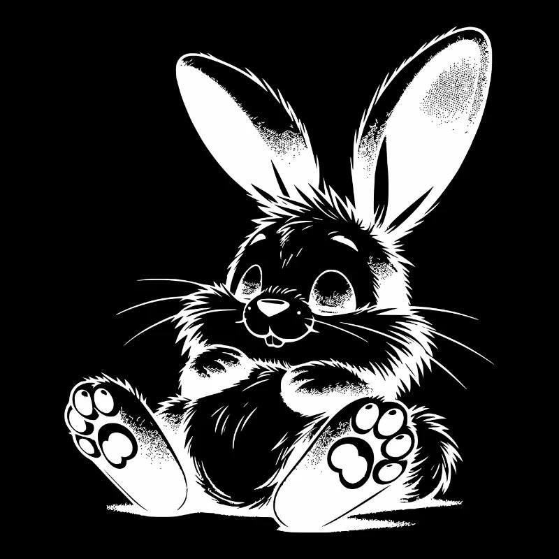 Sleeping Kids Bunny with Big Ears