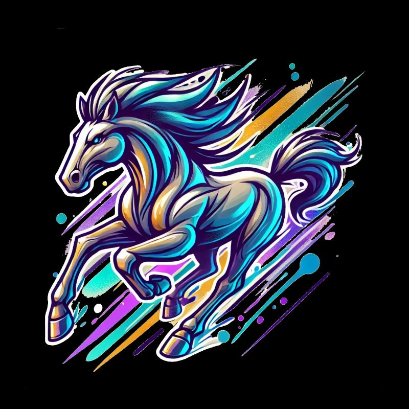 rennendes Pferd Reiten