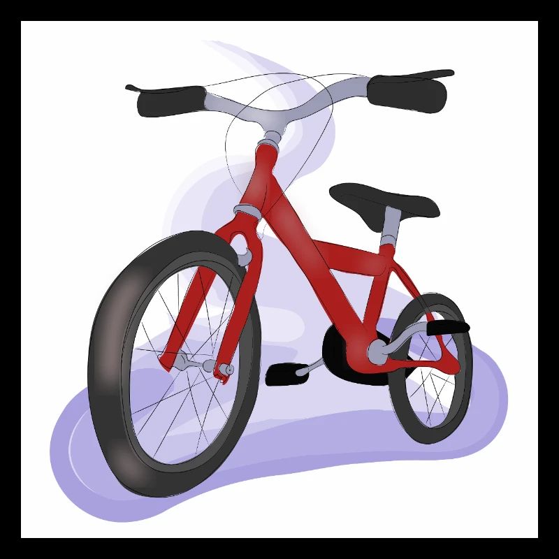 Bicycle in red color