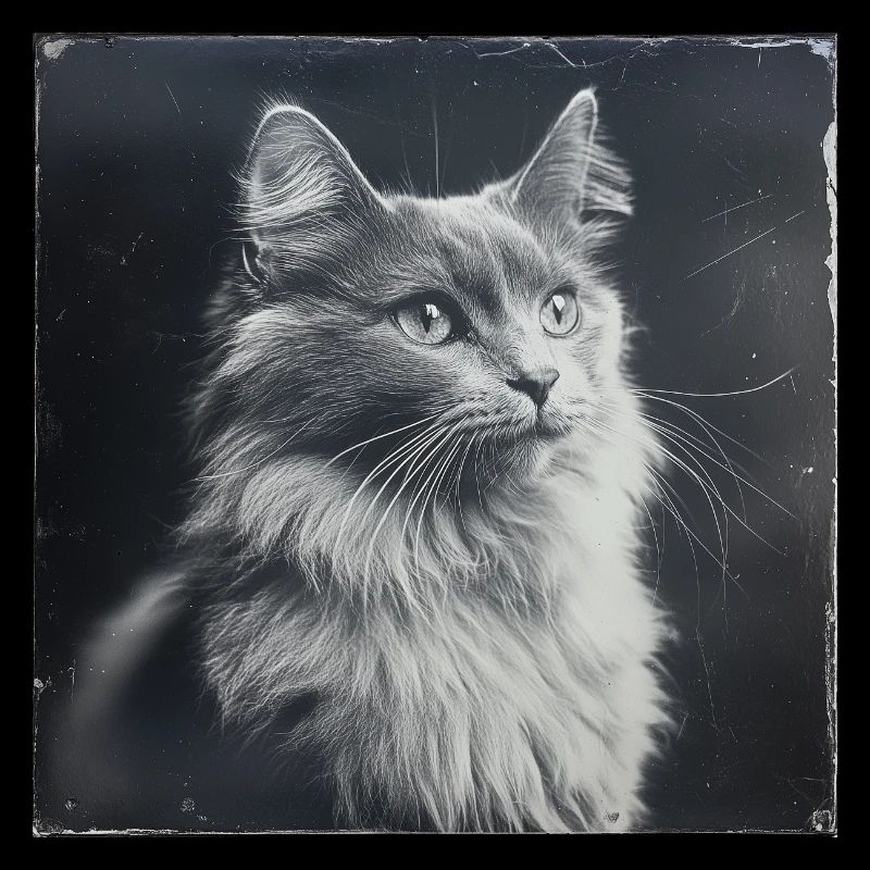 Black Animals - Antique Cat