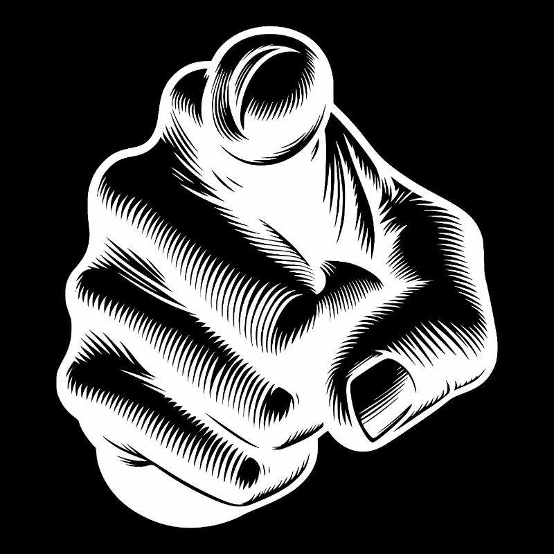 Classic Iconic Finger Pointing Hand Gesture