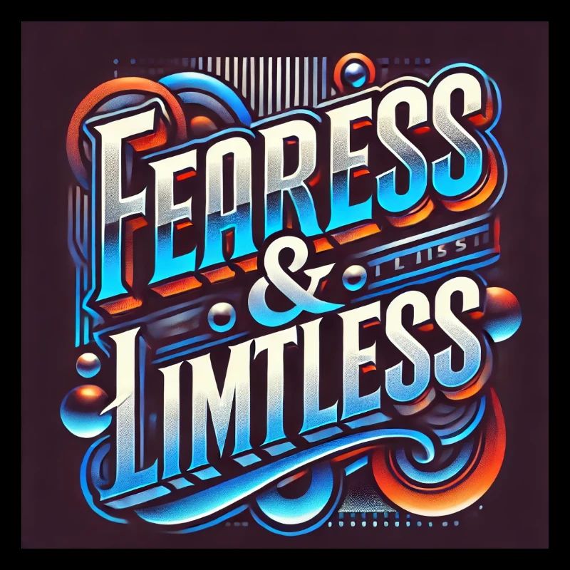 Fearless & Limitless – Kühnes Typografie-Design