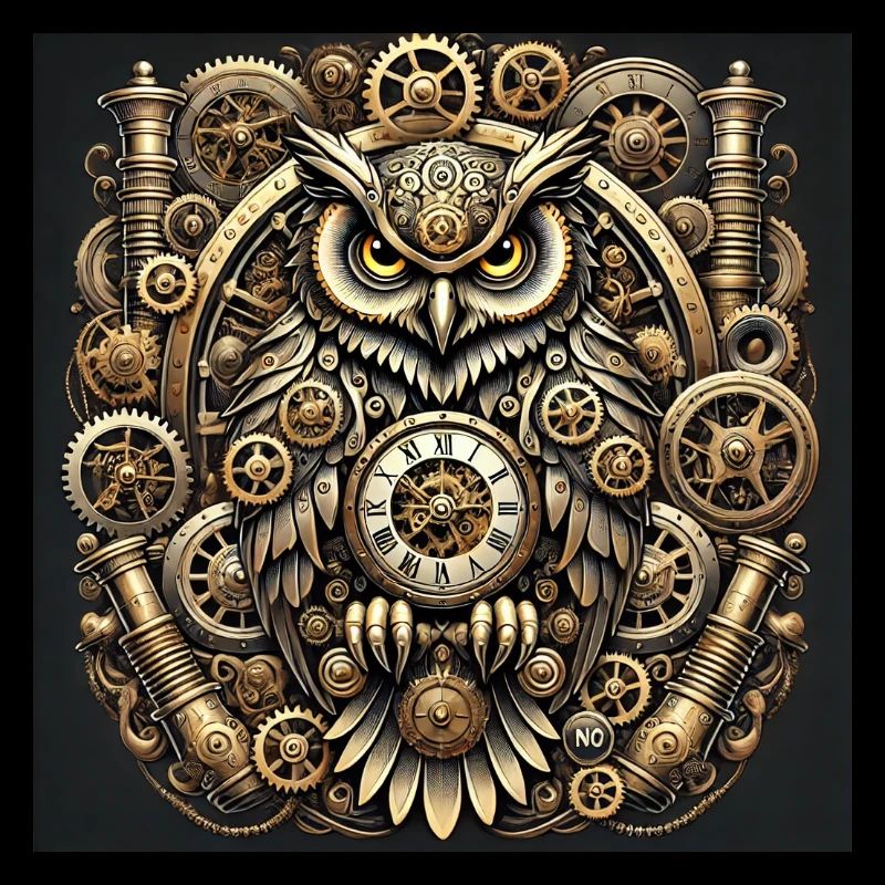 Steampunk Chrono Owl Warden