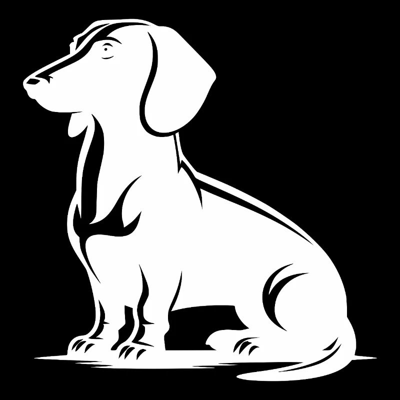 Teckel loyal Silhouette de chien de chasse élégant