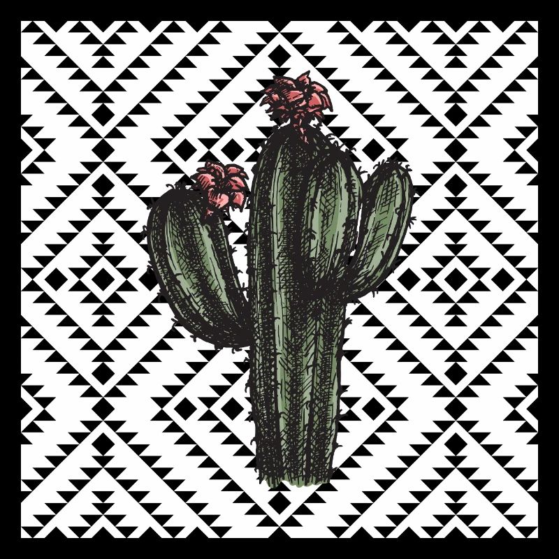 Cactus Geometric Pattern Design