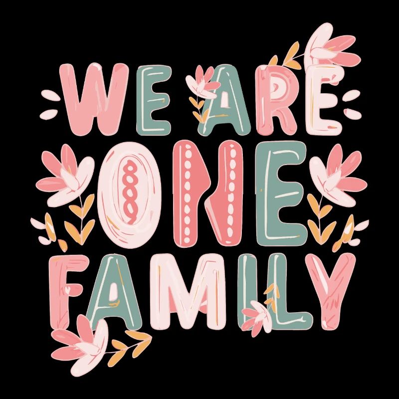 🌈 We Are One Family – Colorful Unity Tee 🌈