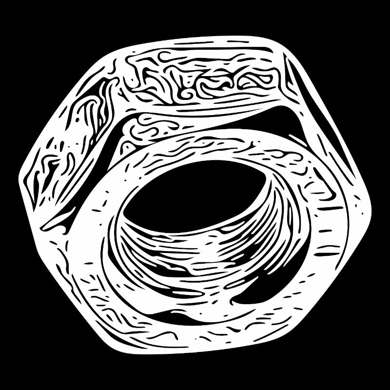 Schraubenmutter heller vintage Oberfläche