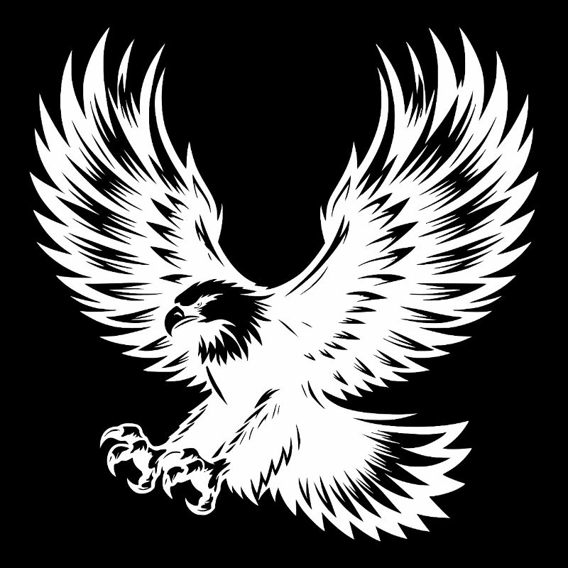 Majestueux Mighty Eagle en vol d’attaque