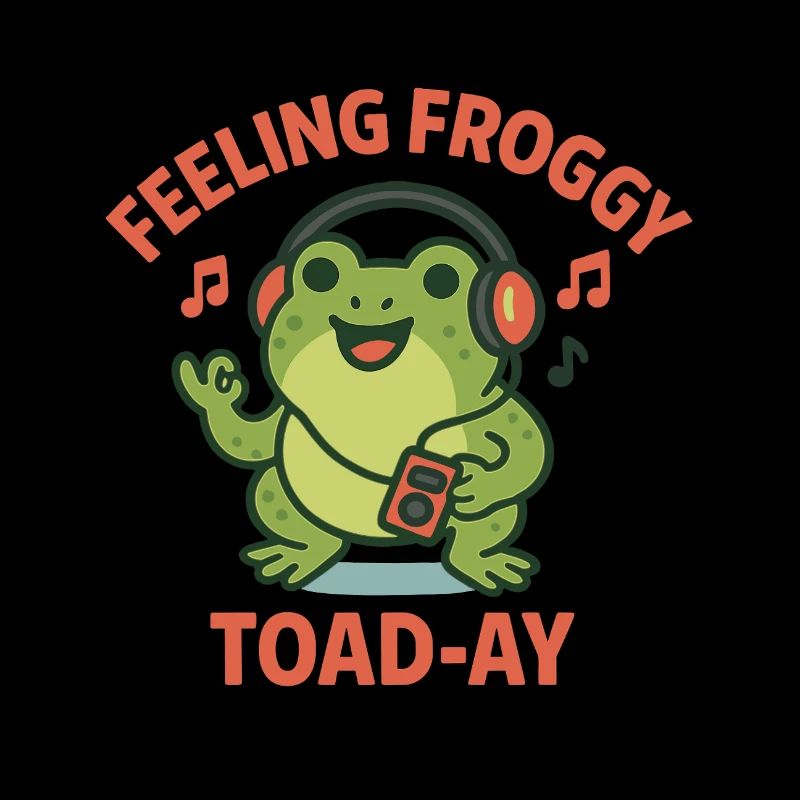 Feeling Froggy Toad-ay Musique drôle Crapaud Jeu de mots