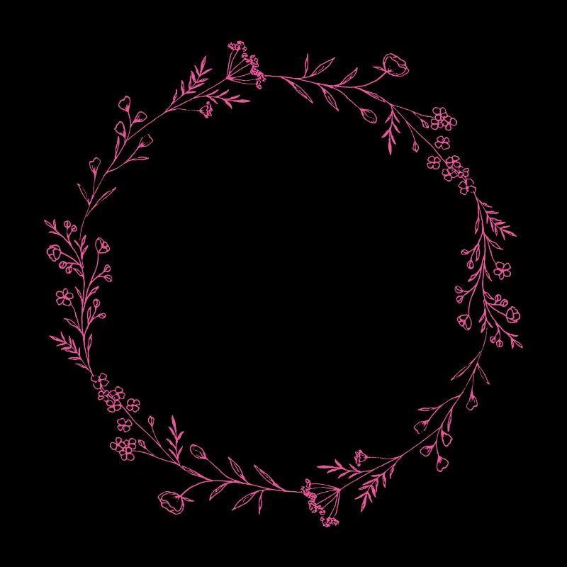 Cercle de fleurs de fleurs roses