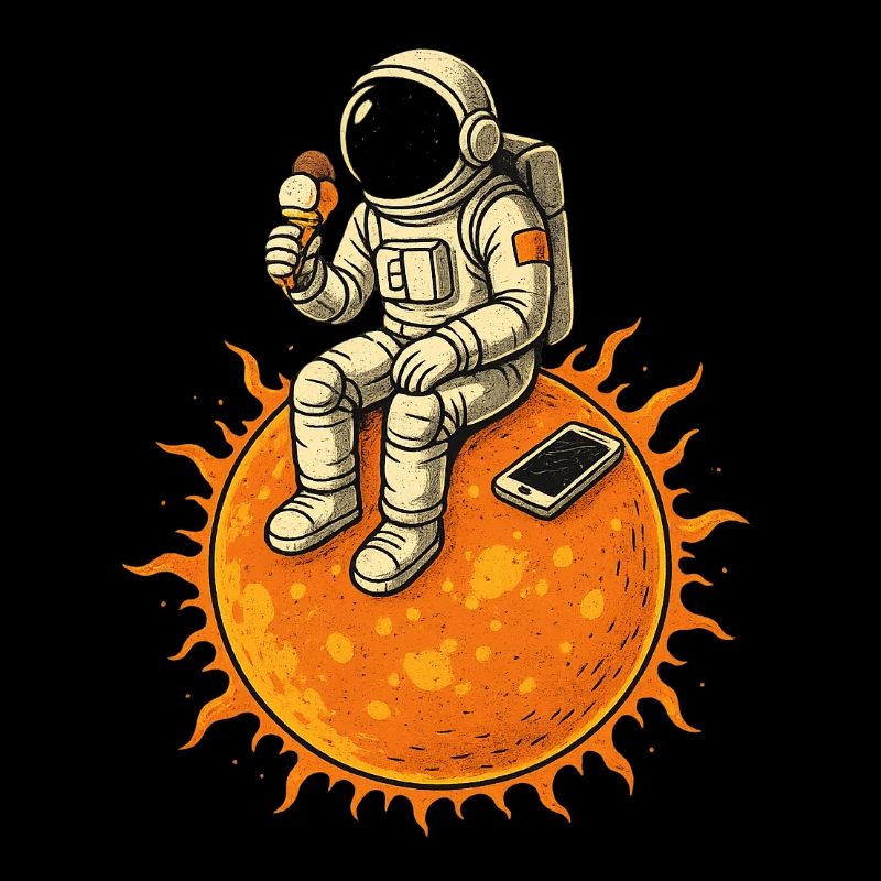 Astronaute sur le soleil