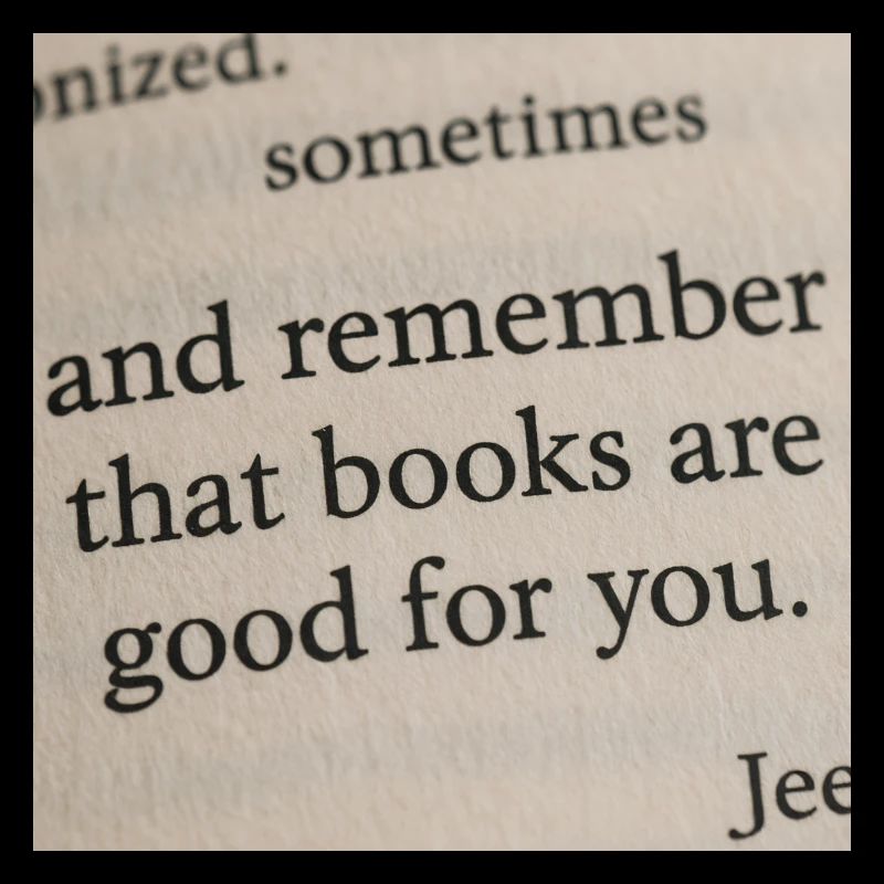 Buchseite - Bücher tun dir gut