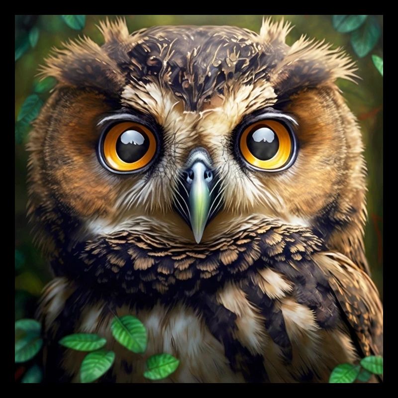 Eule Gesicht Portrait Wald Greifvogel wachsam