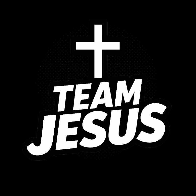 Team Jesus - Schwarzes Kreuz Logo