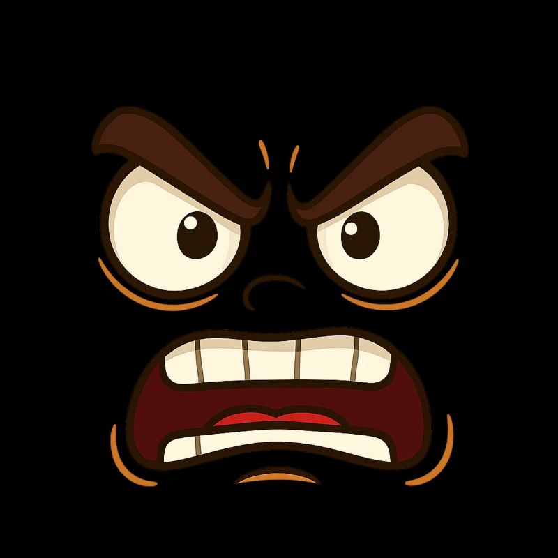 Böse oder Verärgert? Jedenfalls markantes Gesicht