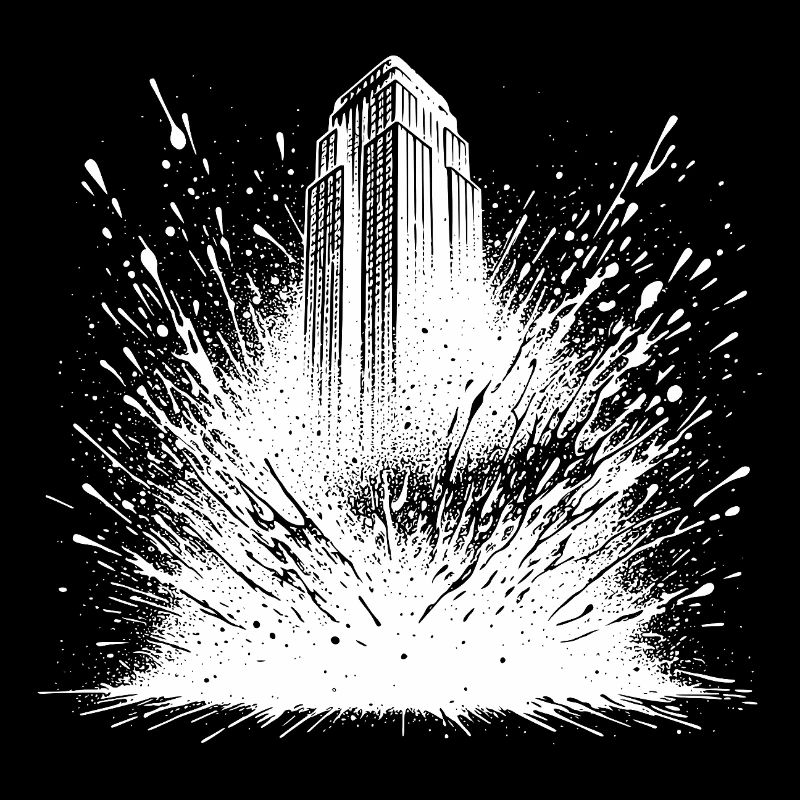 Gratte-ciel dans l’énergie Chaos Style Explosion