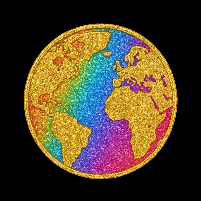 Glitter Earth World Glitter Gold Sequins