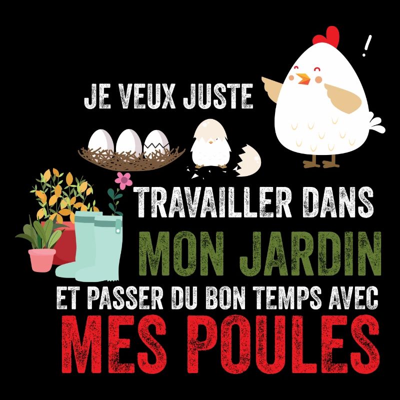 Travailler dans mon jardin avec mes poules