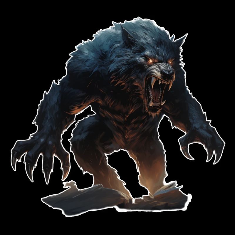 a classic Werewolf Monster in a comic style