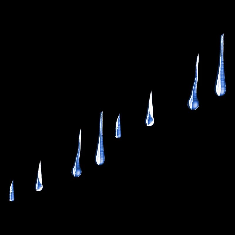 gouttes d’eau bleue bordent l’eau