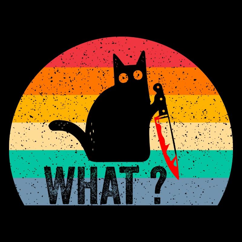 Murder Cat What? Lovers Cat Retro