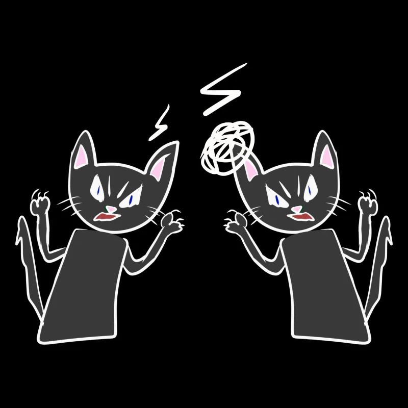 Katzen streit wut wütend katze