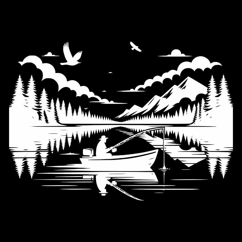 Expérience de camping de pêche au bord du lac en forêt