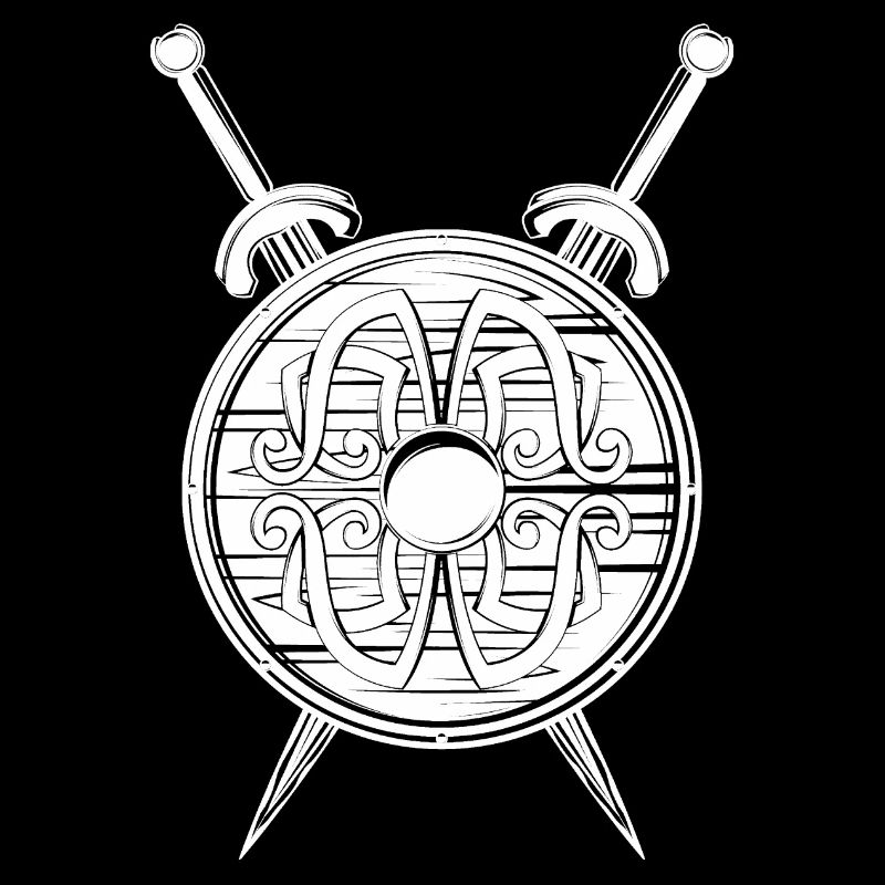 Wikinger Schild Schwerter Berserker nordisch