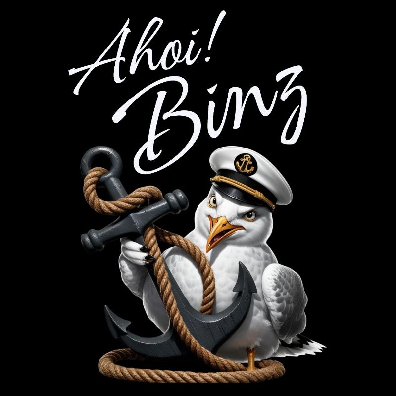Ahoy Binz ! funny seagull with anchor
