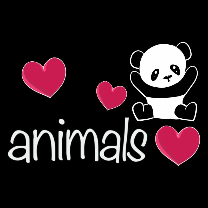 Bär Panda drei herzen tierliebe