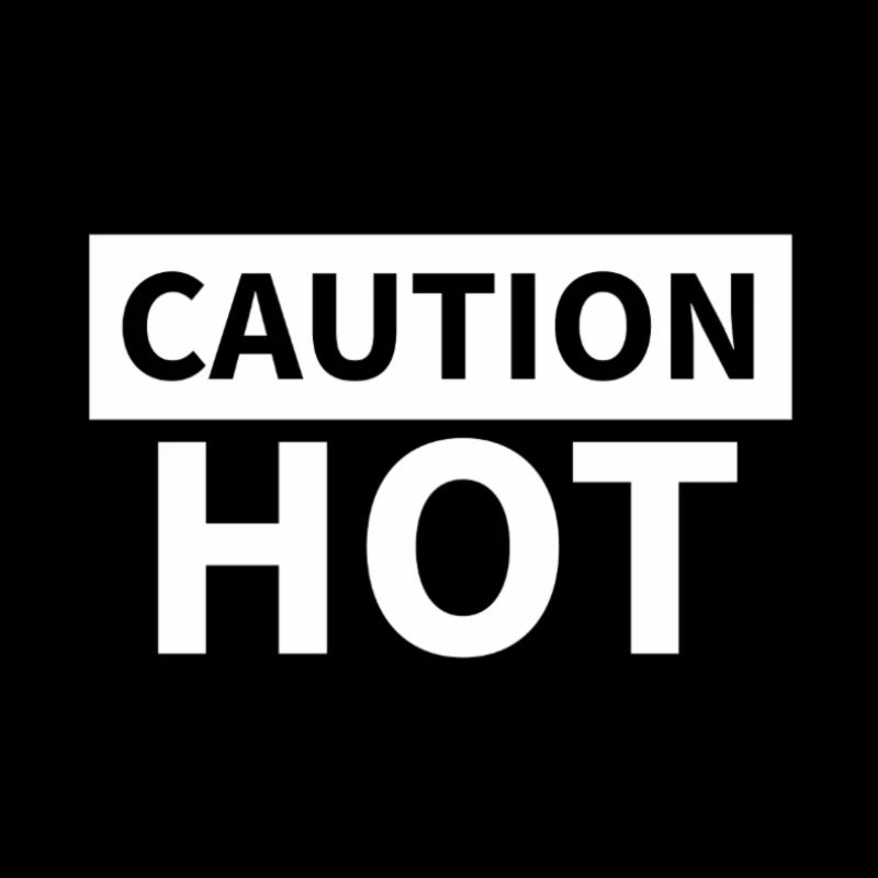CAUTION HOT white