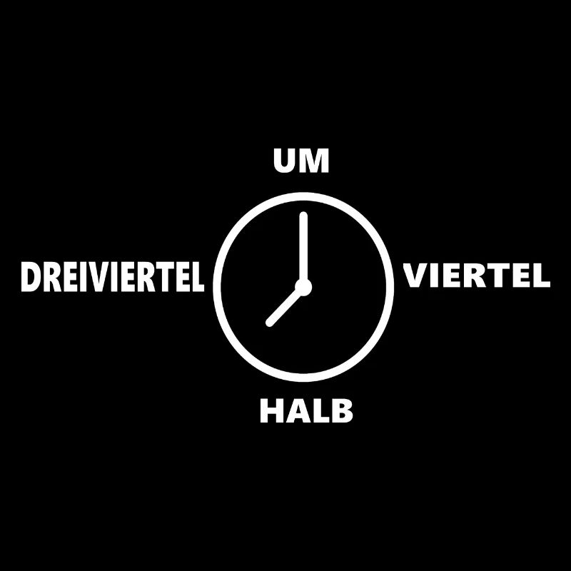 viertel halb dreiviertel um